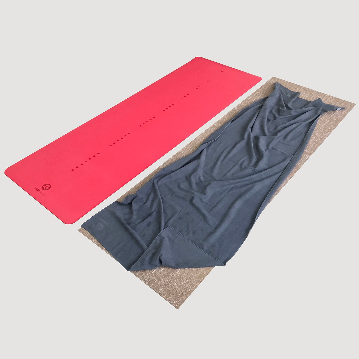 suede yoga towel (extra width 68cm)
