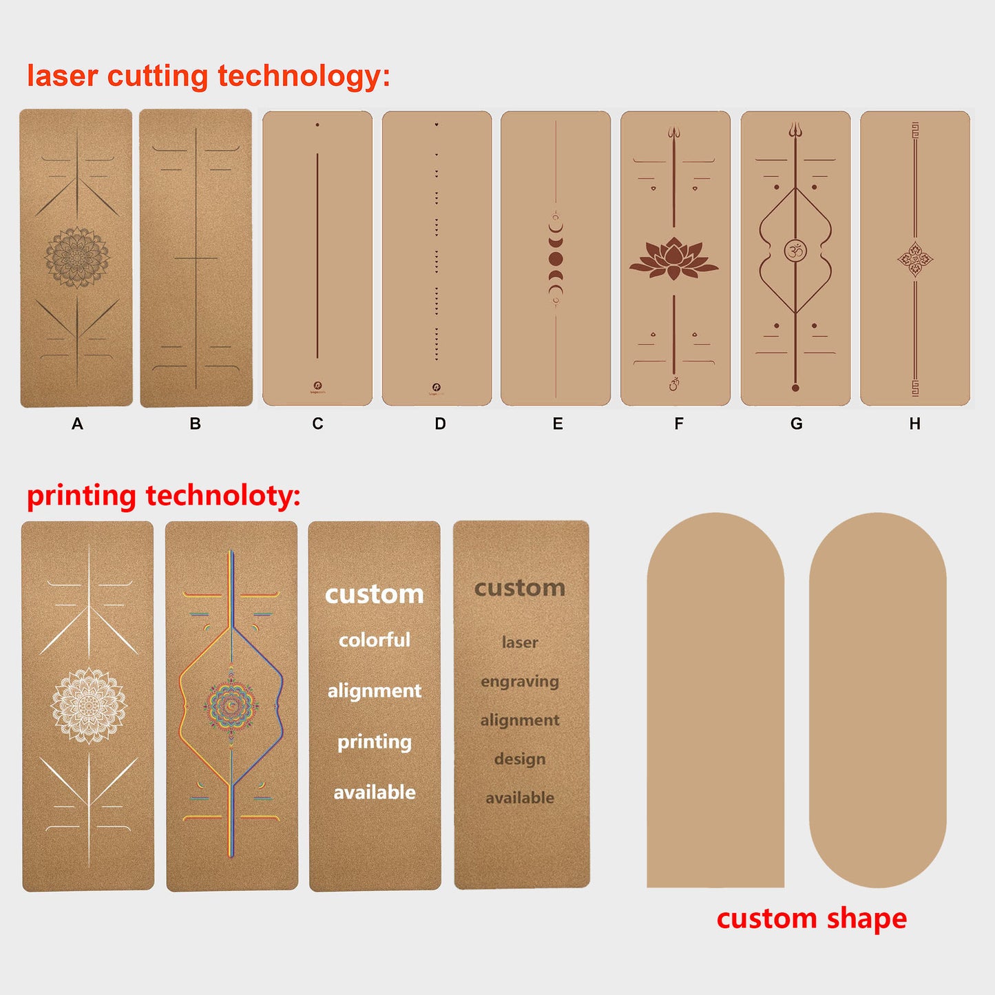 cork rubber yoga mat 4mm