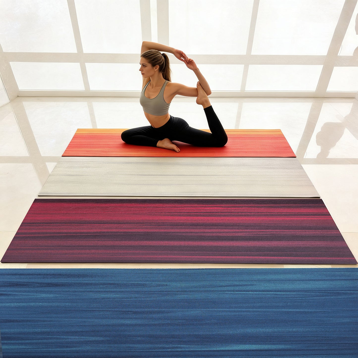 rainbow yoga mat 5mm（extra width 66cm）