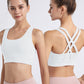 U neck crossed back bra