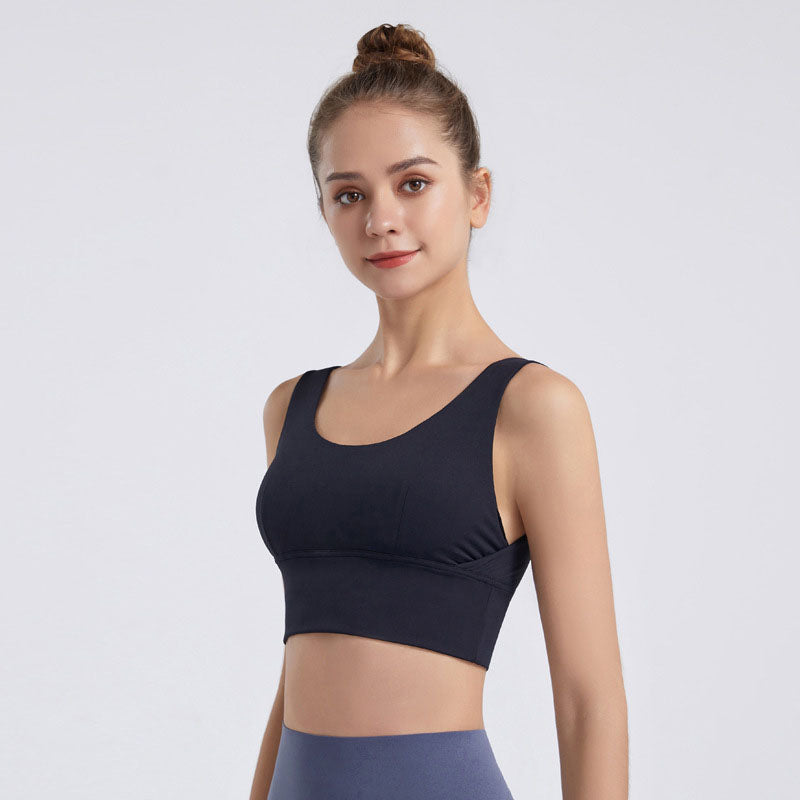 a bunched yoga vest