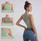 a sleeveless yoga vest