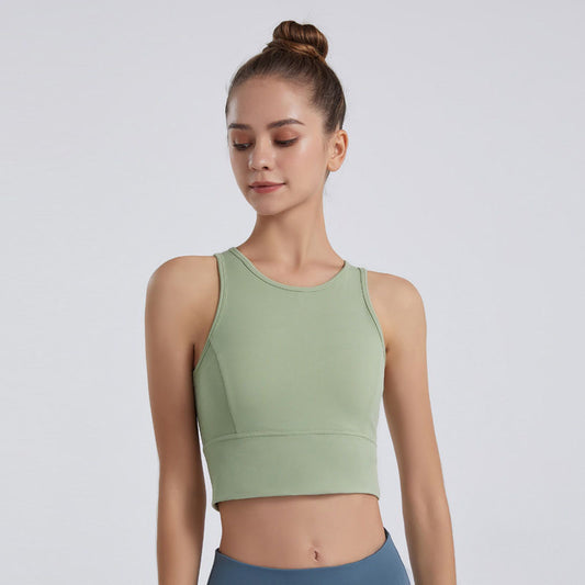 a sleeveless yoga vest