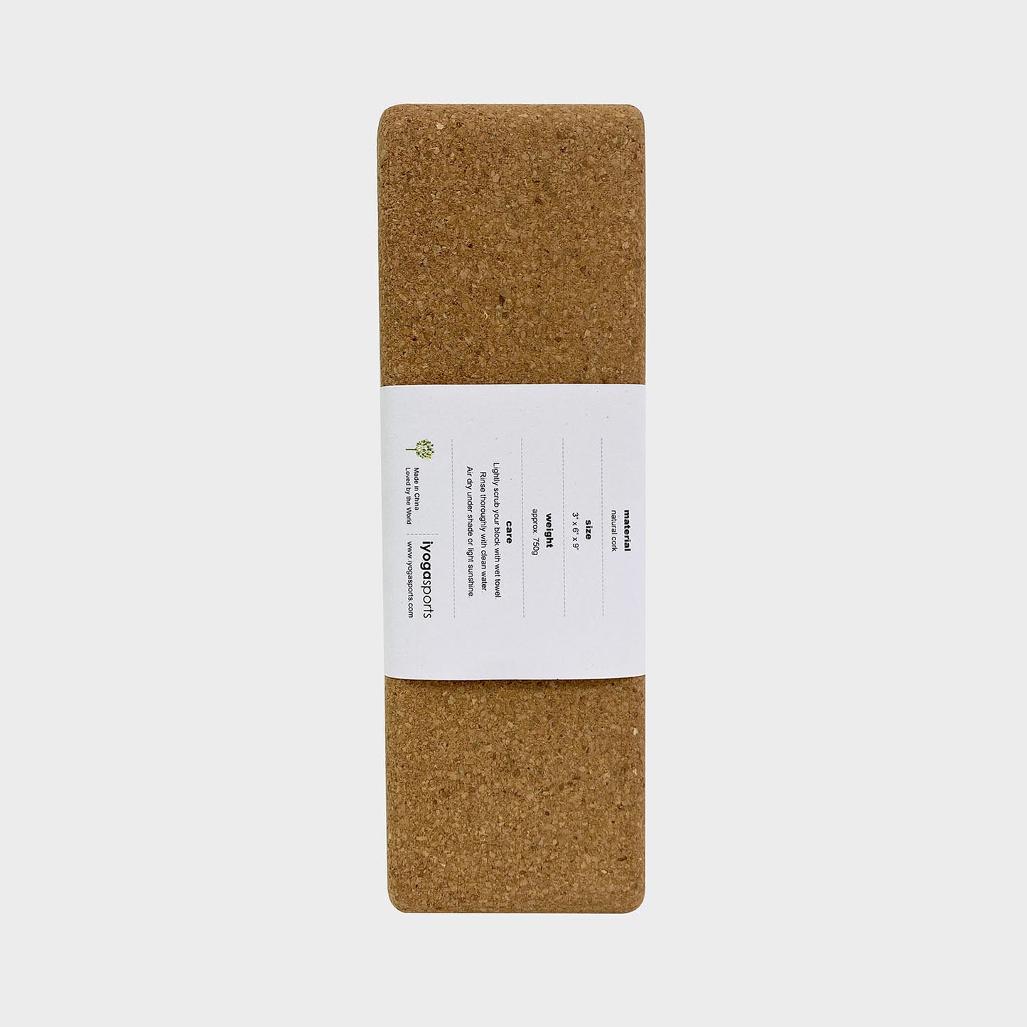 cork yoga block 3"