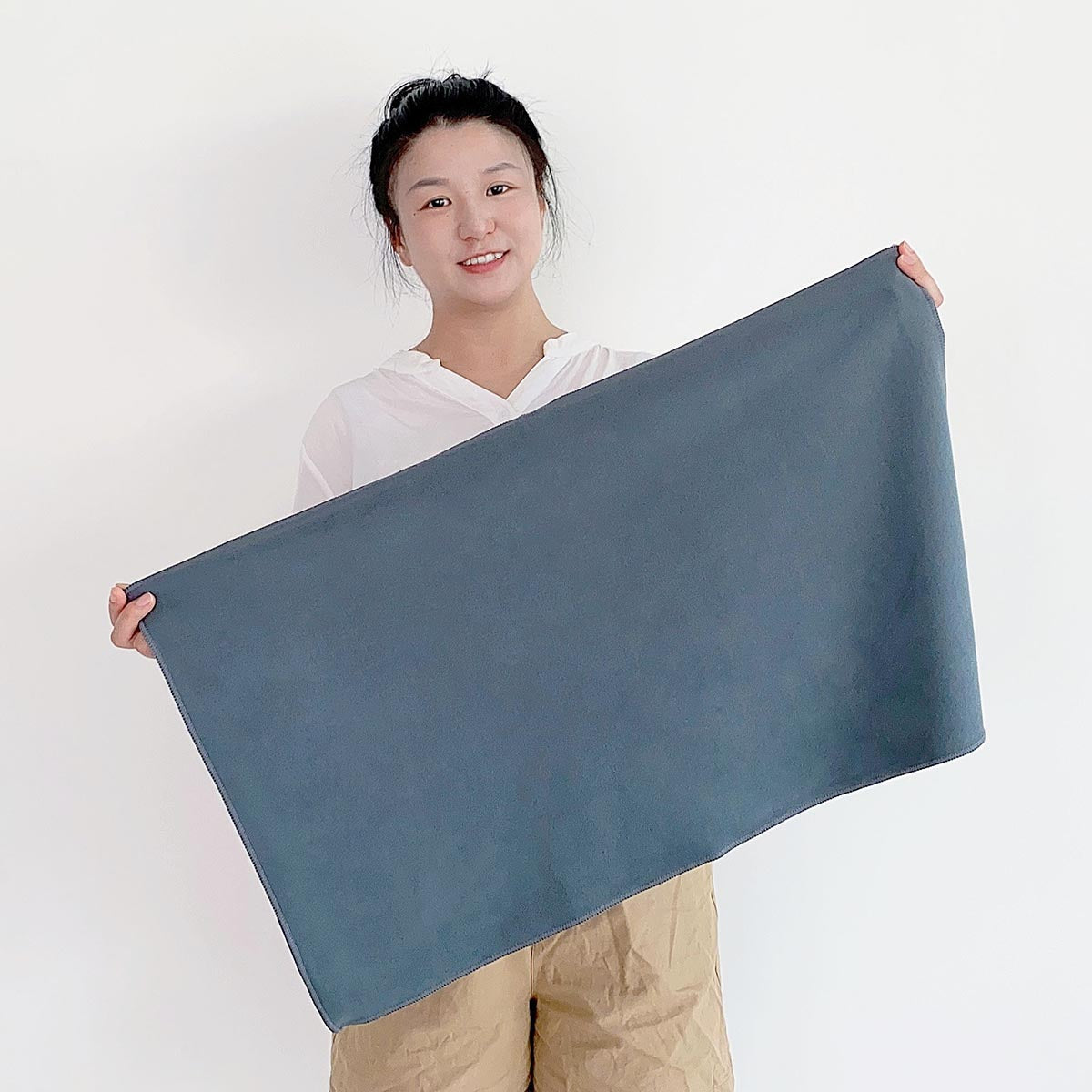 Suede yoga hand towel