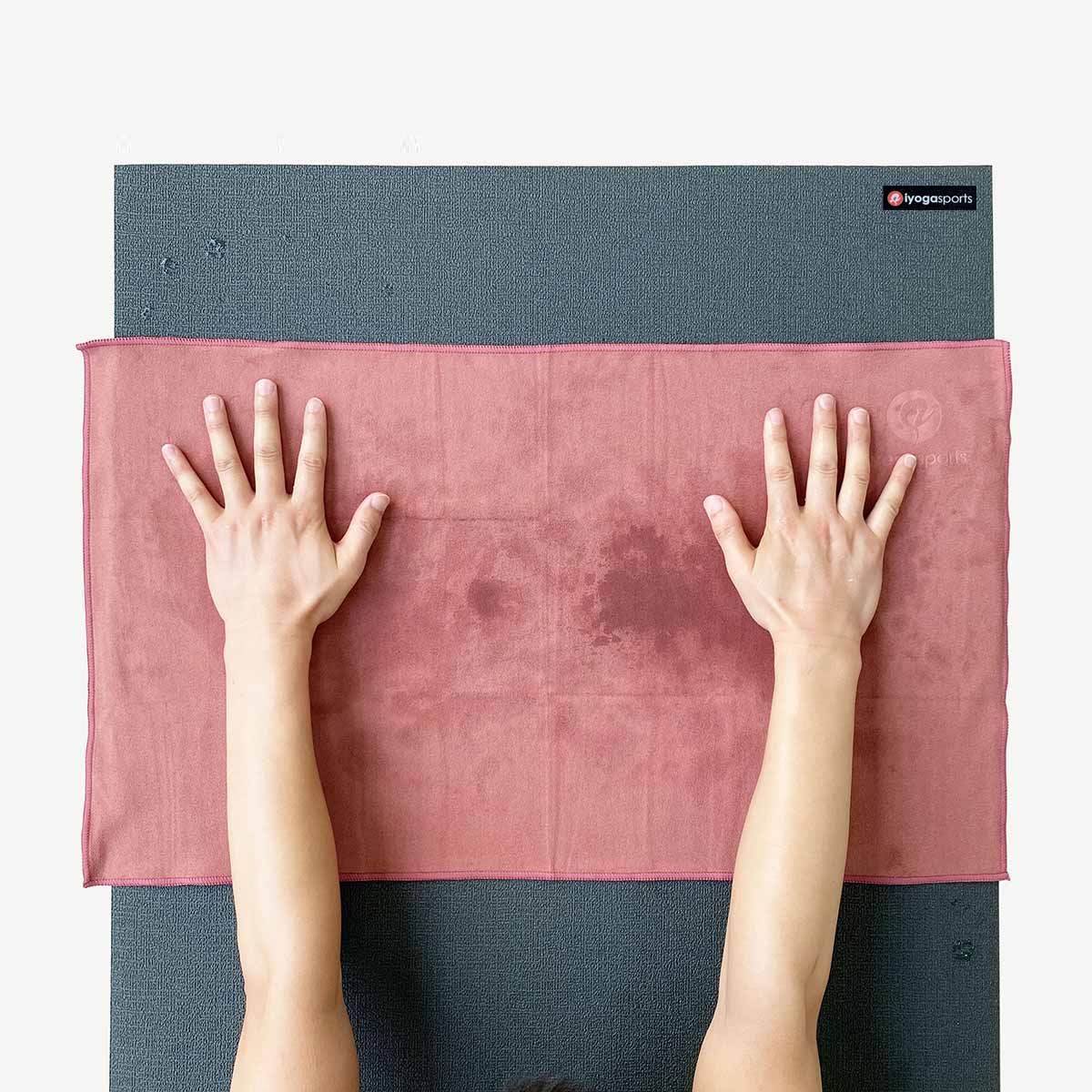 Suede yoga hand towel