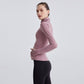 turtleneck zipper cardigan