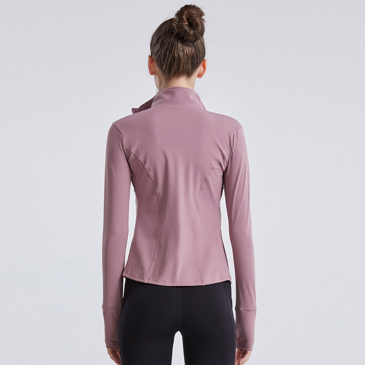 turtleneck zipper cardigan