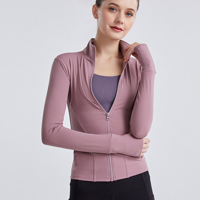 turtleneck zipper cardigan